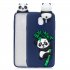 For Samsung J4 2018 J4 Plus Phone Case 3D Cartoon Panda Bamboo Cellphone Back Shell Shockproof Smartphone Cover Black