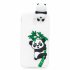 For Samsung J4 2018 J4 Plus Phone Case 3D Cartoon Panda Bamboo Cellphone Back Shell Shockproof Smartphone Cover White