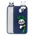 For Samsung J4 2018 J4 Plus Phone Case 3D Cartoon Panda Bamboo Cellphone Back Shell Shockproof Smartphone Cover White