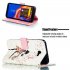 For Samsung J4  J4 PLUS Cool 3D Coloured Painted PU Magnetic Clasp Wallet Phone Case with Bracket Lanyard Black girl