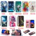 For Samsung J4  J4 PLUS Cool 3D Coloured Painted PU Magnetic Clasp Wallet Phone Case with Bracket Lanyard Black girl