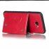 For Samsung J4 PLUS PU Protective Phone Back Case with Card Slot Bracket red