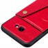 For Samsung J4 PLUS PU Protective Phone Back Case with Card Slot Bracket red