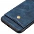 For Samsung J4 PLUS PU Protective Phone Back Case with Card Slot Bracket blue