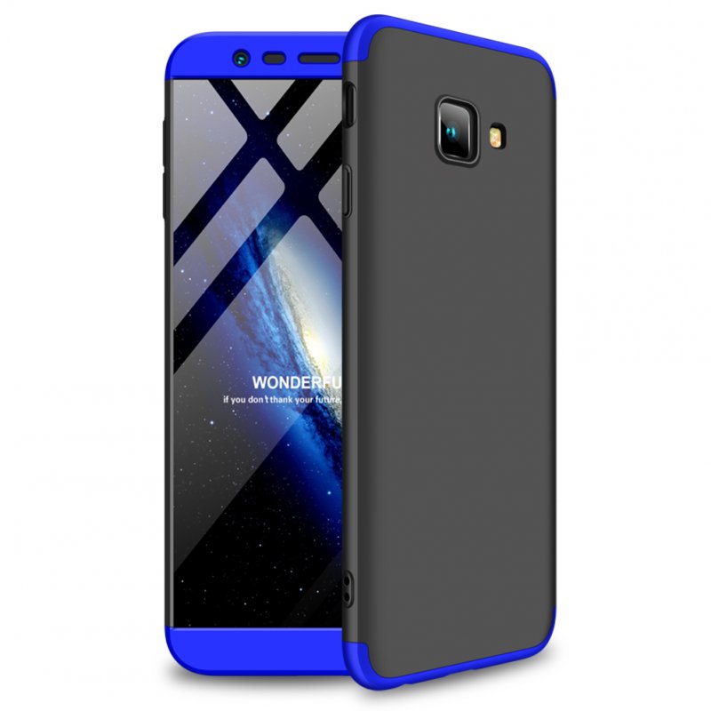 For Samsung J4 Plus/ J4 Prime 3 in 1 360 Degree Non-slip Shockproof Full Protective Case Blue black blue_Samsung J4 Plus/ J4 Prime