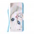 For Samsung J4 Plus J6 Plus Cartoon Phone Shell Delicate Smartphone Case PU Leather Overall Protective Wallet Design Blue eyes cat