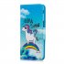 For Samsung J4 Plus J6 Plus Cartoon Phone Shell Delicate Smartphone Case PU Leather Overall Protective Wallet Design Rainbow horse
