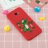 For Samsung J4 plus Cute Coloured Painted TPU Anti scratch Non slip Protective Cover Back Case with Lanyard red