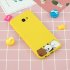 For Samsung J4 plus Cute Coloured Painted TPU Anti scratch Non slip Protective Cover Back Case with Lanyard yellow