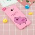 For Samsung J4 plus Cute Coloured Painted TPU Anti scratch Non slip Protective Cover Back Case with Lanyard Rose red