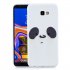 For Samsung J4 plus Cute Coloured Painted TPU Anti scratch Non slip Protective Cover Back Case with Lanyard white