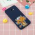 For Samsung J4 plus Cute Coloured Painted TPU Anti scratch Non slip Protective Cover Back Case with Lanyard sapphire