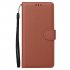 For Samsung J4 plus Flip type Leather Protective Phone Case with 3 Card Position Buckle Design Phone Cover  Red wine