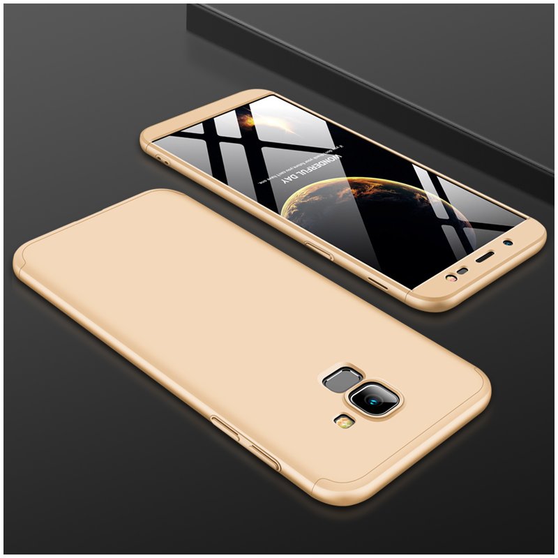 For Samsung J6 2018/on 6 Ultra Slim 360 Degree Non-slip Shockproof Full Protective Case Gold