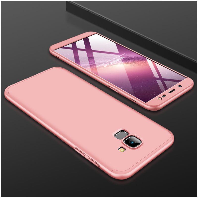 For Samsung J6 2018/on 6 Ultra Slim 360 Degree Non-slip Shockproof Full Protective Case Rose gold