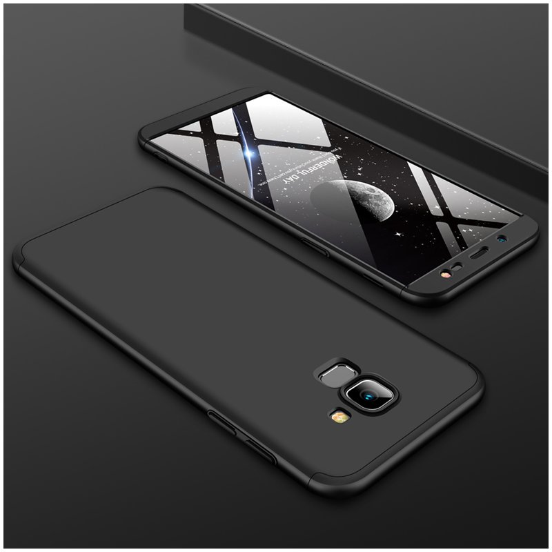 For Samsung J6 2018/on 6 Ultra Slim 360 Degree Non-slip Shockproof Full Protective Case black