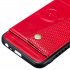 For Samsung J6 PLUS Double Buckle Non slip Shockproof Cell Phone Case with Card Slot Bracket red