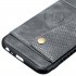 For Samsung J6 PLUS Double Buckle Non slip Shockproof Cell Phone Case with Card Slot Bracket gray