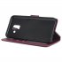 For Samsung J6 plus Flip type Leather Protective Phone Case with 3 Card Position Buckle Design Phone Cover  Red wine