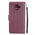 For Samsung J6 plus Flip type Leather Protective Phone Case with 3 Card Position Buckle Design Phone Cover  Red wine