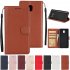 For Samsung J7 2017 European Edition J730 J7 PRO PU Leather Protective Phone Case with 3 Card Position wine red 