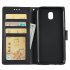 For Samsung J7 2017 European Edition J730 J7 PRO PU Leather Protective Phone Case with 3 Card Position black