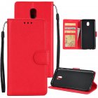 For Samsung J7 2017 European Edition J730 J7 PRO PU Leather Protective Phone Case with 3 Card Position red