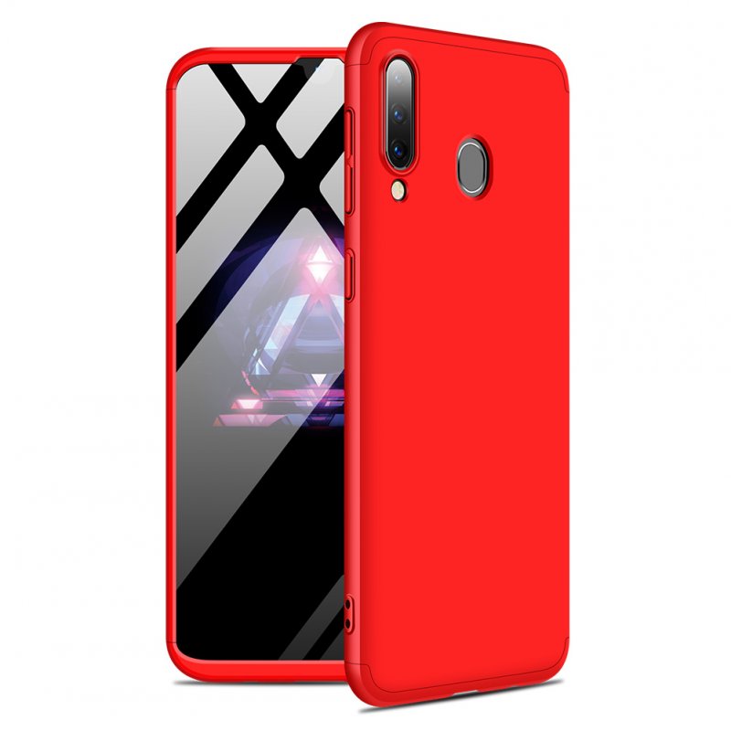 For Samsung M30 Ultra Slim PC Back Cover Non-slip Shockproof 360 Degree Full Protective Case red