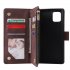For Samsung NOTE 10 Lite Case Smartphone Shell Wallet Design Zipper Closure Overall Protection Cellphone Cover  3 brown