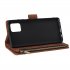 For Samsung NOTE 10 Lite Case Smartphone Shell Wallet Design Zipper Closure Overall Protection Cellphone Cover  4 brown