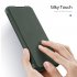 For Samsung NOTE 10 Lite Magnetic Protective Case Bracket with Card Slot Leather Mobile Phone Cover dark green