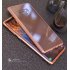 For Samsung Note 9 Magnetic Adsorption Metal Bumper Tempered Glass Clear Cover Case brown