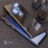 For Samsung Note 9 Magnetic Adsorption Metal Bumper Tempered Glass Clear Cover Case brown