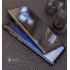 For Samsung Note 9 Magnetic Adsorption Metal Bumper Tempered Glass Clear Cover Case brown