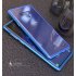 For Samsung Note 9 Magnetic Adsorption Metal Bumper Tempered Glass Clear Cover Case brown