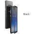 For Samsung Note 9 Magnetic Adsorption Metal Bumper Tempered Glass Clear Cover Case brown