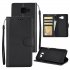 For Samsung On7 2016 J7 Prime Protective Cover PU Cell Phone Case with Card Slot black