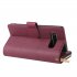 For Samsung S10 S20 S10E  S10 Plus Pu Leather  Mobile Phone Cover Zipper Card Bag   Wrist Strap Red wine