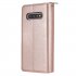 For Samsung S10 S20 S10E  S10 Plus Pu Leather  Mobile Phone Cover Zipper Card Bag   Wrist Strap brown