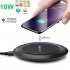 For Samsung S10  e S8 S9 Plus Fast Wireless Charger 10W Quick Charging Pad Mat black