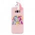 For Samsung S8 3D Cartoon Lovely Coloured Painted Soft TPU Back Cover Non slip Shockproof Full Protective Case Light pink