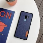 For Samsung S8 Retro Stylish Linen Finish Phone Back Case PC+ TPU 2 in 1 Anti-fall Protective Cover