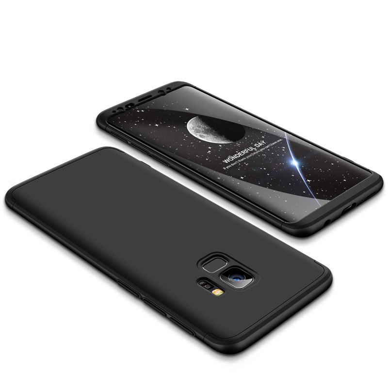 For Samsung S9 3 in 1 360 Degree Non-slip Shockproof Full Protective Case black
