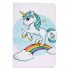 For Samsung T510 T515 Laptop Protective Case with Front Snap Cute Cartoon Color Painted Smart Stay PU Cover  single horned horse