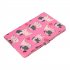 For Samsung T510 T515 Laptop Protective Case with Front Snap Cute Cartoon Color Painted Smart Stay PU Cover  Pink flower