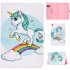 For Samsung T510 T515 Laptop Protective Case with Front Snap Cute Cartoon Color Painted Smart Stay PU Cover  single horned horse