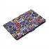 For Samsung T510 T515 Laptop Protective Case with Front Snap Cute Cartoon Color Painted Smart Stay PU Cover  Graffiti