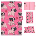 For Samsung T580 PU Laptop Protective Case with Front Snap Color Painted Smart Stay Cover  Caring dog