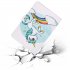 For Samsung T580 PU Laptop Protective Case with Front Snap Color Painted Smart Stay Cover  single horned horse