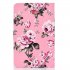 For Samsung T580 PU Laptop Protective Case with Front Snap Color Painted Smart Stay Cover  Pink flower